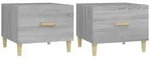 vidaXL Couchtische 2 Stk. Grau Sonoma 50x50x40 cm Holzwerkstoff