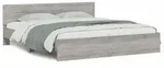 vidaXL Bettgestell mit Kopfteil Grau Sonoma 200x200 cm