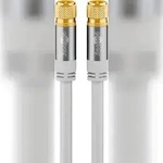 Goobay 70653 SAT Antennenkabel (135 dB typ), 4x geschirmt, 10 m, Wei&szlig; -...