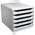 Exacompta 309740D 1x Ablagebox mit 5 Schubladen f&uuml;r DIN A4+ Dokumente Big Box Plus