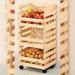 KESPER Kartoffel- & Obsthorde - 3 tlg., FSC&reg;-zertifiziertem Kiefernholz