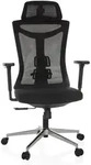 B&uuml;rostuhl / Drehstuhl KAMIAK R&uuml;cken Netzstoff / Sitz Stoff schwarz hjh OFFICE