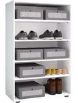 VCM LonaXL5 Schuhschrank 5 Ablagen wei&szlig;.