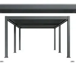 Weide E-Deluxe Plus | elektrische Pergola mit LED | Voll Aluminium | 4 x 6 M 