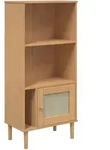 vidaXL B&uuml;cherschrank SENJA Rattan-Look Braun 60x35x130 cm Kiefernholz