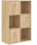 vidaXL Lagerschrank Sonoma-Eiche 60x29,5x90 cm Holzwerkstoff