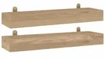 vidaXL Wandregale 2 Stk. 60x15x4 cm Massivholz Teak