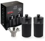 PEUGEOT M&uuml;hlenset NIGHT CHIC 12cm Schwarz Aluminium Pfefferm&uuml;hle Salz Trichter