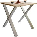 VCM XonaX Esstisch 80x50cm Eiche dekor, silberfarben.