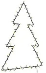 vidaXL Weihnachtsbeleuchtung Weihnachtsbaum-Silhouette 115 LEDs