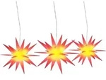 vidaXL LED-Weihnachtssterne 3 Stk. Faltbar Rot