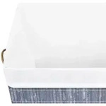 vidaXL Bambus-W&auml;schekorb : Farbe - Grau, Gr&ouml;&szlig;e - 83 L