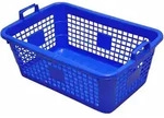 LOCKWEILER W&auml;schekorb eckig 45 l, 62 cm, blau