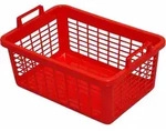 LOCKWEILER W&auml;schekorb eckig 80 l, 80 cm, rot
