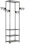 vidaXL Kleiderst&auml;nder Stahl und Vliesstoff 55x28,5x175 cm Schwarz
