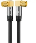 Goobay 70589 SAT Antennenkabel (135 dB typ), 4x geschirmt, 10 m, Schwarz -...