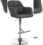 CLP Barhocker Natoma Kunstleder schwarz/Metall in Chromoptik