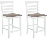 vidaXL Barhocker 2 Stk. Wei&szlig; Stoff