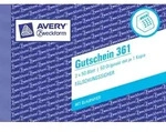 Avery Zweckform Formularbuch Gutschein A6 quer f&auml;lschungssicher 2x50 Blatt mit