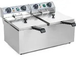 Royal Catering Elektro-Doppel-Fritteuse - 2 x 13 l - 6400 W - Timer -