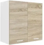 VCM K&uuml;chenm&ouml;bel H&auml;ngeschrank Esilo Wei&szlig; / Sonoma-Eiche H. 60 x B. 60 x T....