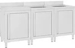 Gewerbek&uuml;chensp&uuml;le 180x60x96 cm Robuster Edelstahl