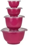 Rosti R&uuml;hrsch&uuml;ssel Set 4tlg. mit Deckel "Margrethe" dunkel pink (beetroot)