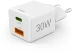 Hama USB-C Schnellladeger&auml;t PD 30W, Wei&szlig; - Qualcomm Quick