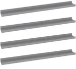 vidaXL Wandregale 4 Stk. Grau 80x9x3 cm