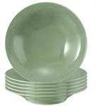 Seltmann Weiden Beat Color Glaze Suppenteller &oslash; 22,5 cm 6er Set Salbeigr&uuml;n