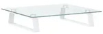 vidaXL Monitorst&auml;nder Wei&szlig; 40x35x8 cm Hartglas und Metall