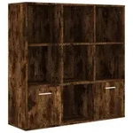 vidaXL B&uuml;cherschrank R&auml;uchereiche 98x30x98 cm