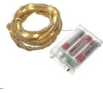 MARELIDA LED Lichterkette Seil Jute maritime Deko Kordel Tau 40LED 2m Timer f&uuml;r