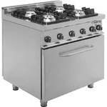 Saro Gasherd Mit Elektrobackofen Modell E7/Kupg4Le, Ma&szlig;e: B 800 X T 700 X H 850