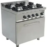 Saro Gasherd Mit Gasbackofen Modell E7/Kupg4Lo, Ma&szlig;e: B 800 X T 700 X H 850