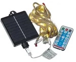MARELIDA LED Solar Lichterkette Seil maritim Deko Kordel Tau 10m 8Funkt. Fernb....