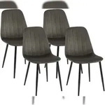 CLP 4er Set Esszimmerst&uuml;hle Baxter Samt Samt HBT: 88x45x54 cm anthrazit