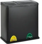 SVITA TC2Combo35 M&uuml;lleimer 35 Liter 12+23l Treteimer Trennsystem K&uuml;che Schwarz