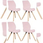 CLP 4er Set Stuhl Luna pink/Samt