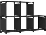vidaXL W&uuml;rfel-Regal 5 F&auml;cher Schwarz 103x30x72,5 cm Stoff