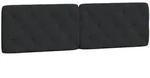 vidaXL Kopfteil-Kissen Schwarz 180 cm Samt