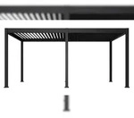 Weide E-Deluxe | elektrische Pergola mit LED | Voll Aluminium | 3,6 x 5,3 M 
