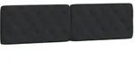 vidaXL Kopfteil-Kissen Schwarz 200 cm Samt