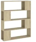 vidaXL B&uuml;cherregal Raumteiler Sonoma-Eiche 100x24x124 cm