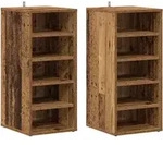 vidaXL Schuhschr&auml;nke 2 Stk. Altholz-Optik 32x35x70 cm Holzwerkstoff
