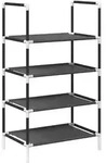 vidaXL Schuhregal 4 Ebenen Schwarz 44x28x77 cm Vliesstoff