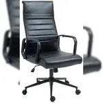 CLP B&uuml;rostuhl Kolumbus Echtleder schwarz/schwarz
