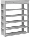 vidaXL Schuhregal Grau Sonoma 80x30x98 cm Holzwerkstoff