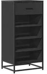 vidaXL Schuhregal Schwarz 48x38x97,5 cm Holzwerkstoff