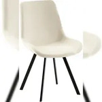 CLP Esszimmerstuhl Lewes Samtbezug creme